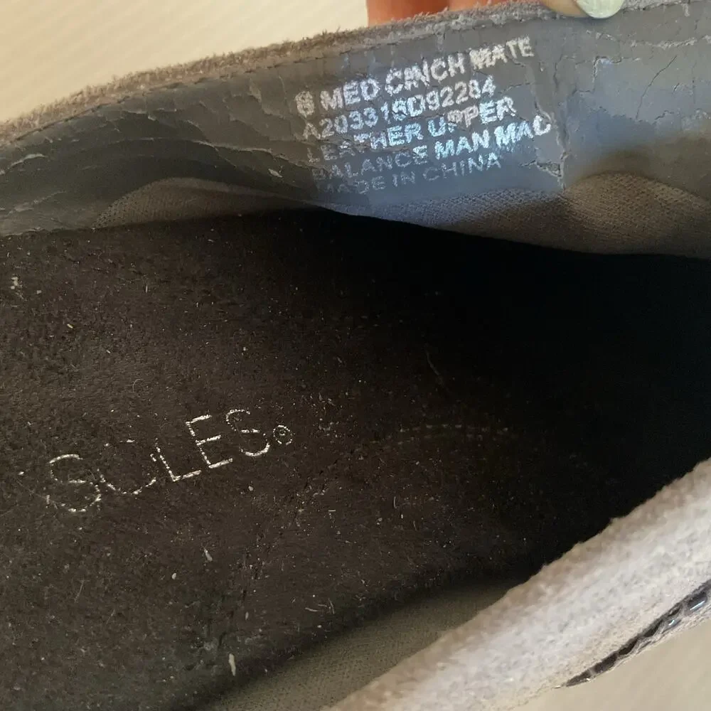 Aerosoles Women’s Size 8 Gray Suede Mule Heels Buckle Slip On Shoes